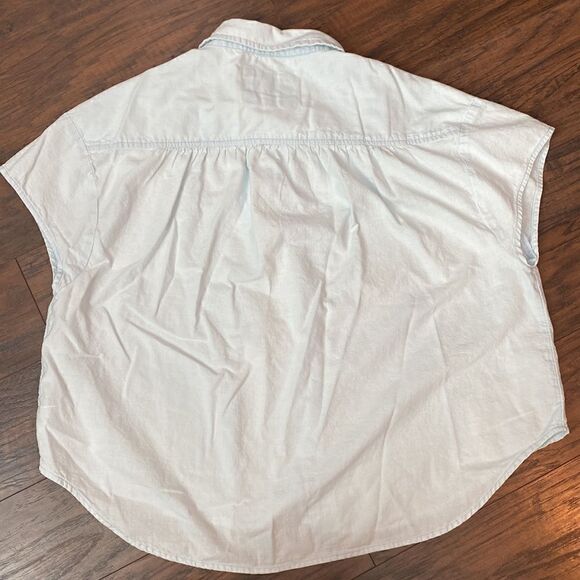 American Eagle Oversized Chambray Blouse - Size Small - Picture 9 of 9